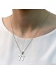 Sterling Silver Chai Pendant Necklace - Am Yisrael Chai